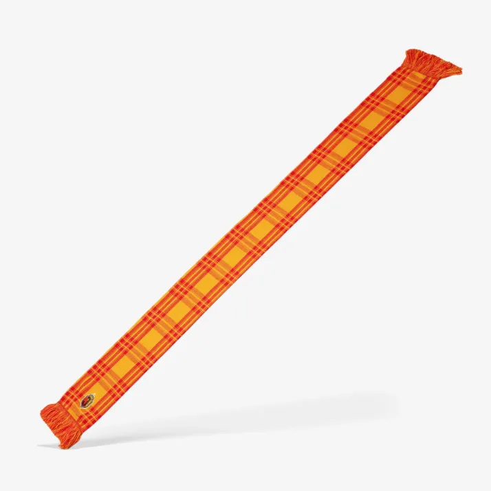 Szalik kraciak żółto-czerwony