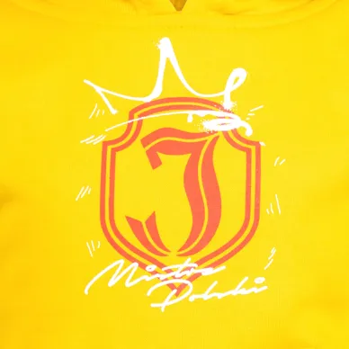 Bluza dziecięca z kapturem z koroną żółta 2