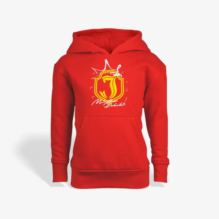 Bluza dziecięca czerwona z kapturem korona