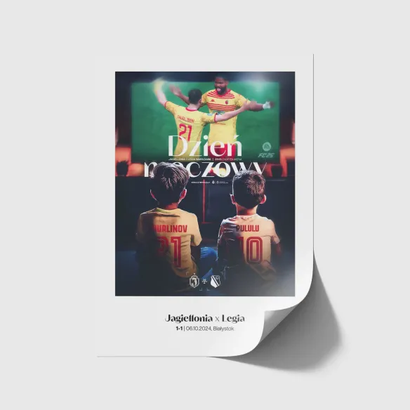 Plakat Jagiellonia vs Legia 1-1