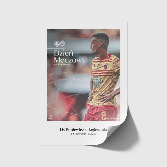 Plakat FK Poniewież vs Jagiellonia
