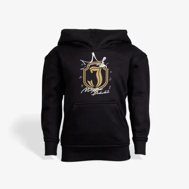 Bluza dziecięca z kapturem z koroną czarna