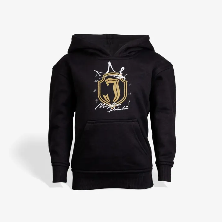 Bluza dziecięca z kapturem z koroną czarna