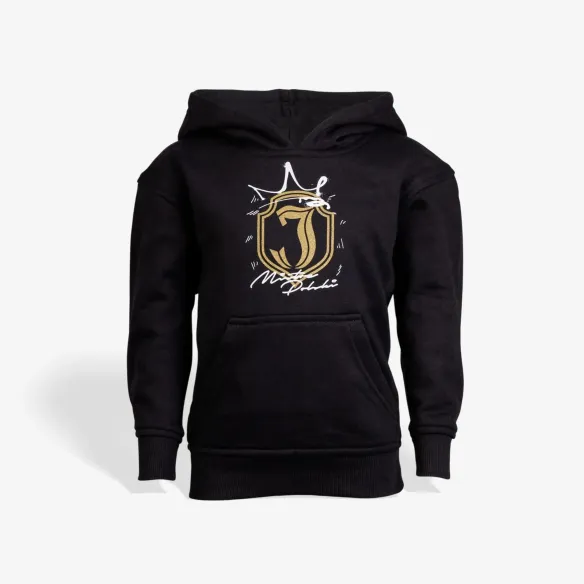 Bluza dziecięca z kapturem z koroną czarna