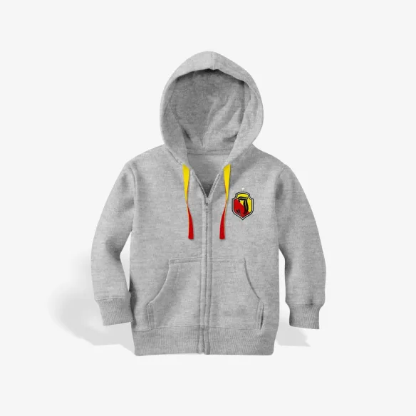 Bluza dziecięca z kapturem herb szara