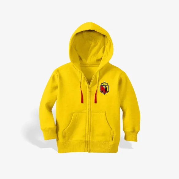 Bluza dziecięca z kapturem herb żółta