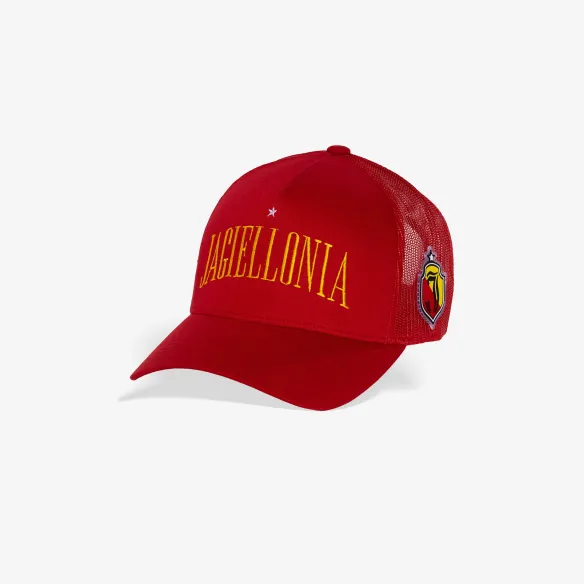 Czapka z daszkiem JAGIELLONIA czerwona trucker