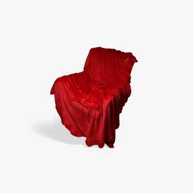 Koc czerwony z haftem J