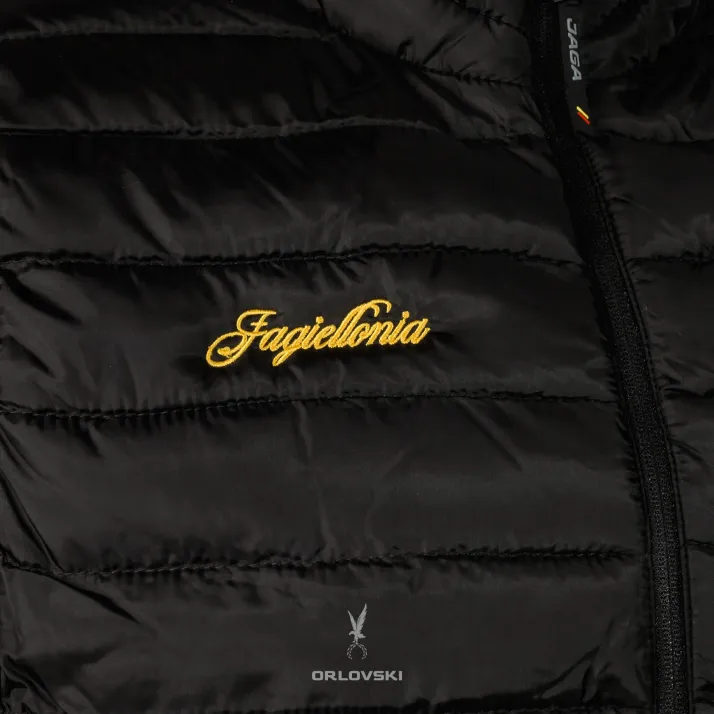 Bezrękawnik czarny Jagiellonia z herbem