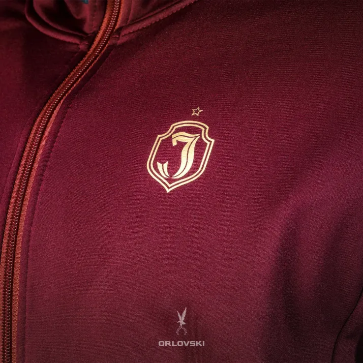 Bluza tech-wear bordowa z czarnym rękawem