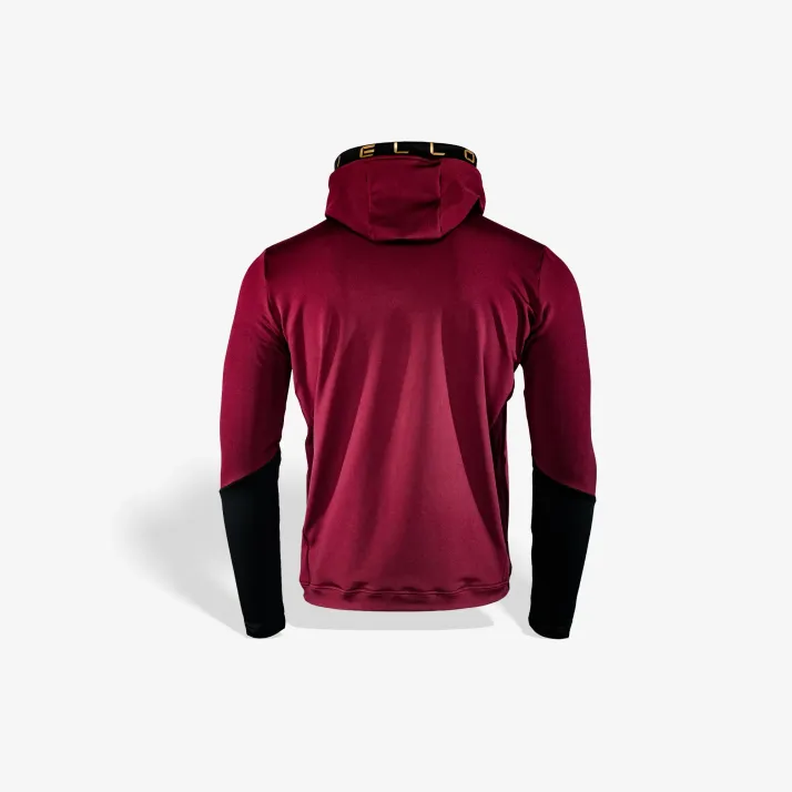 Bluza tech-wear bordowa z czarnym rękawem