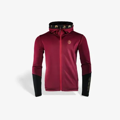 Bluza tech-wear bordowa z czarnym rękawem