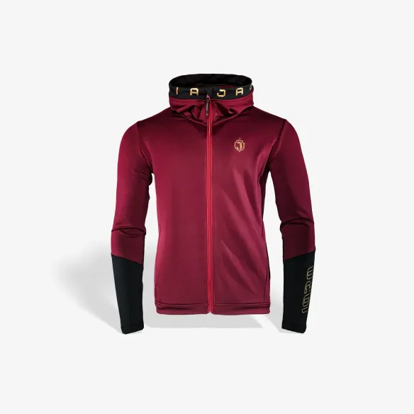 Bluza tech-wear bordowa z czarnym rękawem