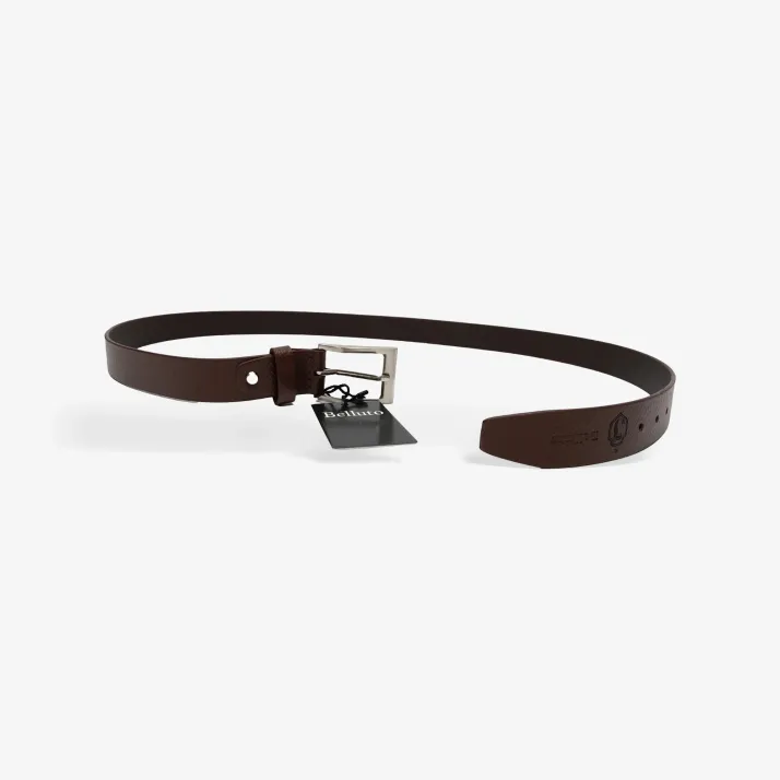 Pasek skórzany tłoczony brązowy herb