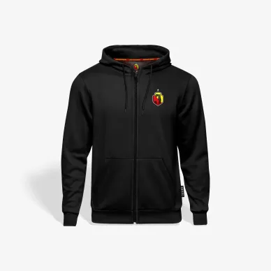 Bluza z kapturem na zamek czarna herb kolor Base Line