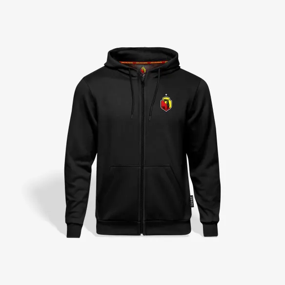 Bluza z kapturem na zamek czarna herb kolor Base Line