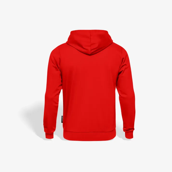 Bluza z kapturem na zamek czerwona herb Base Line