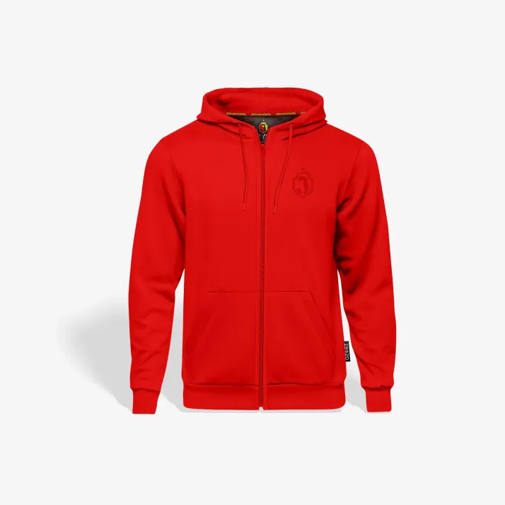 Bluza z kapturem na zamek czerwona herb Base Line