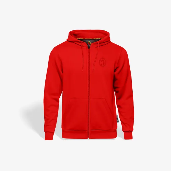 Bluza z kapturem na zamek czerwona herb Base Line