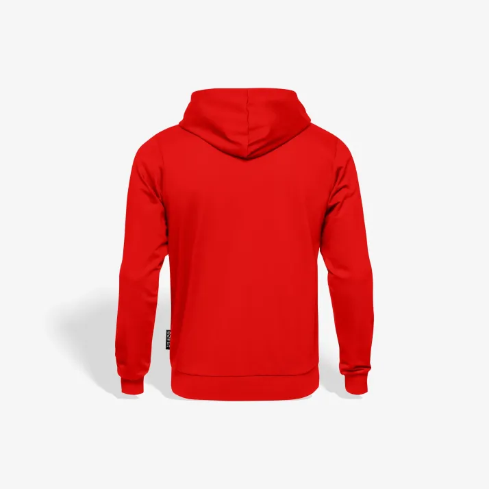 Bluza z kapturem na zamek czerwona herb kolor Base Line