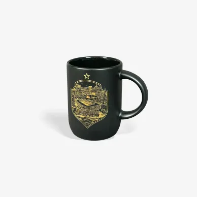 Kubek czarny herb miasto 2