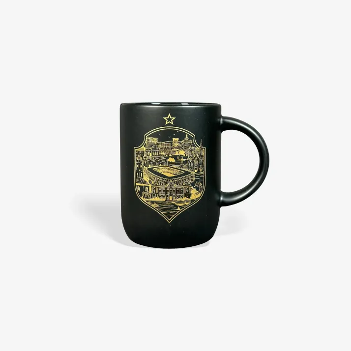 Kubek czarny herb miasto