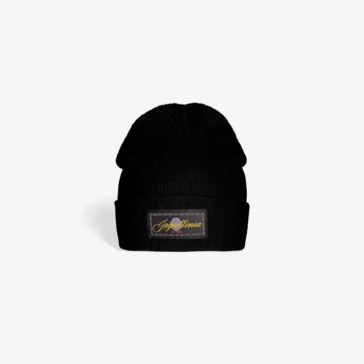 Czapka czarna z naszywką Jagiellonia