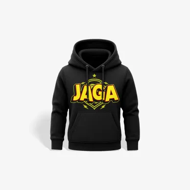 Bluza z kapturem dziecięca czarna JAGA HERB