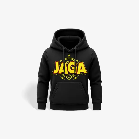 Bluza z kapturem dziecięca czarna JAGA HERB