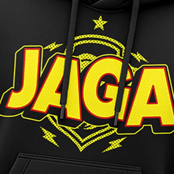 Bluza z kapturem dziecięca czarna JAGA HERB