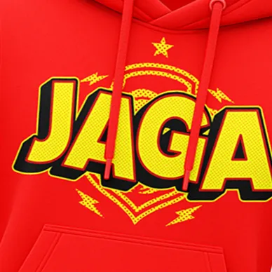 Bluza z kapturem dziecięca czerwona JAGA HERB 2