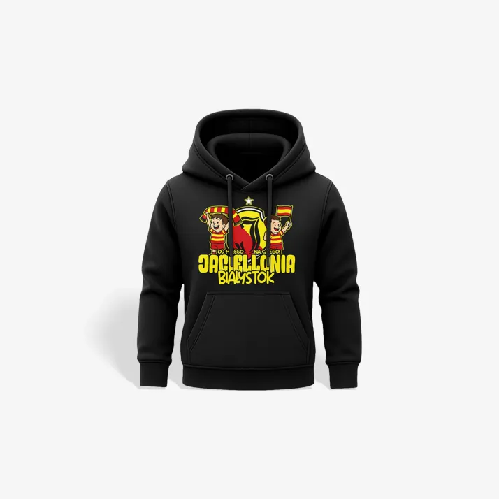 Bluza z kapturem dziecięca czarna OD MAŁEGO NA CAŁEGO