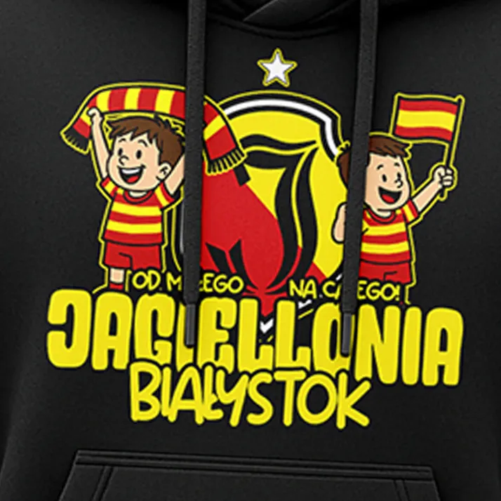 Bluza z kapturem dziecięca czarna OD MAŁEGO NA CAŁEGO