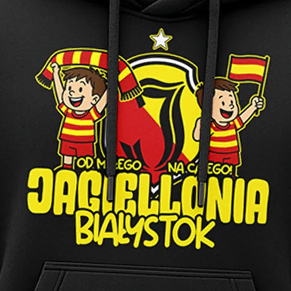 Bluza z kapturem dziecięca czarna OD MAŁEGO NA CAŁEGO