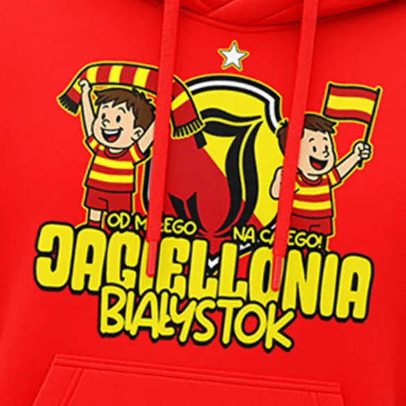 Bluza z kapturem dziecięca czerwona OD MAŁEGO NA CAŁEGO