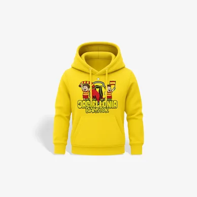 Bluza z kapturem dziecięca żółta OD MAŁEGO NA CAŁEGO