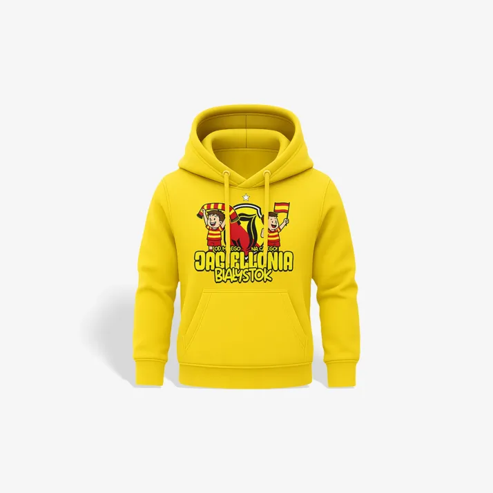 Bluza z kapturem dziecięca żółta OD MAŁEGO NA CAŁEGO