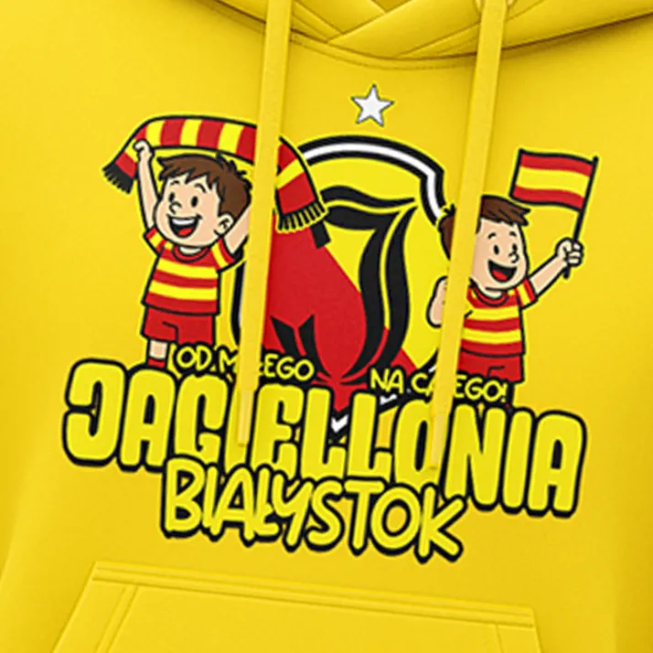 Bluza z kapturem dziecięca żółta OD MAŁEGO NA CAŁEGO