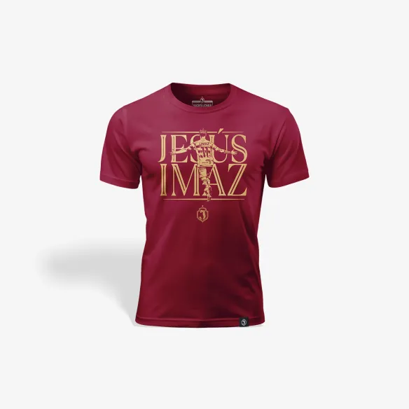 Koszulka IMAZ 11 złoty napis bordowa
