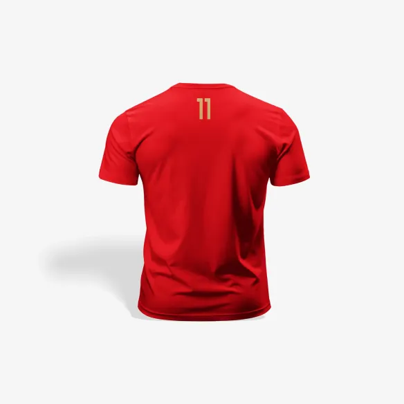 Koszulka IMAZ 11 złoty napis czerwona