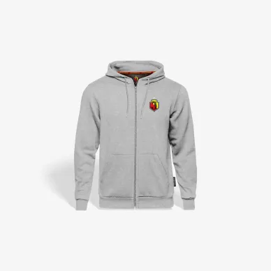 Bluza z kapturem na zamek szara herb kolor Base Line