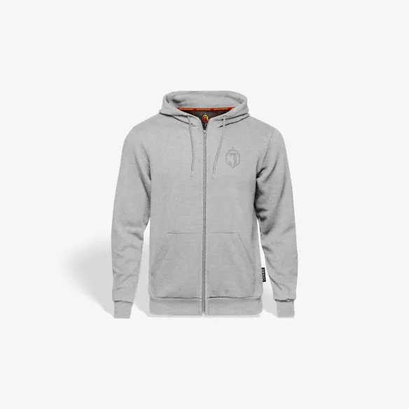 Bluza z kapturem na zamek szara herb Base Line