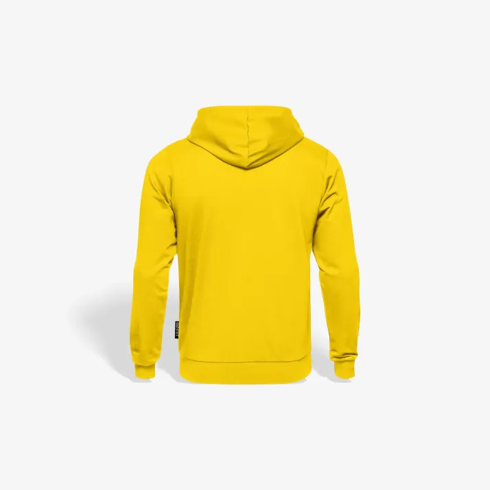 Bluza z kapturem na zamek żółta herb kolor Base Line