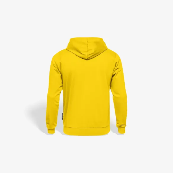 Bluza z kapturem na zamek żółta herb kolor Base Line