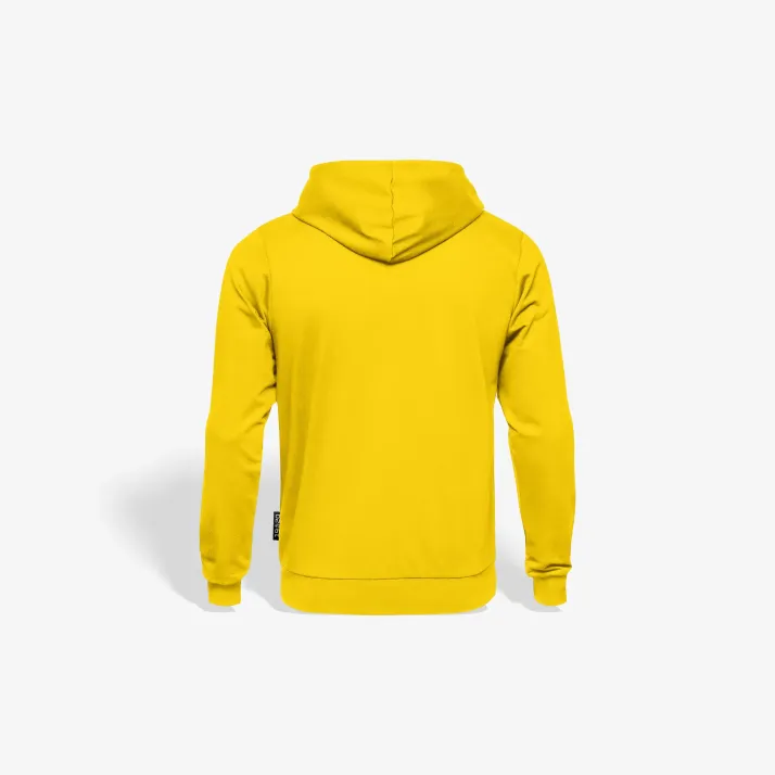 Bluza z kapturem na zamek żółta herb Base Line