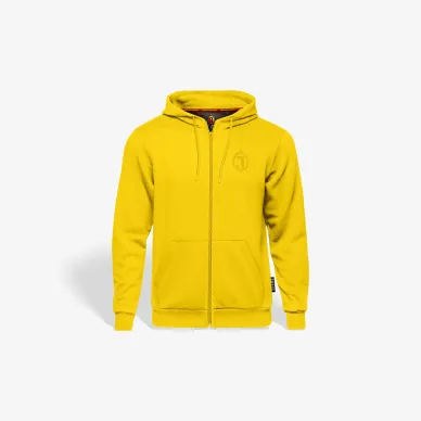 Bluza z kapturem na zamek żółta herb Base Line