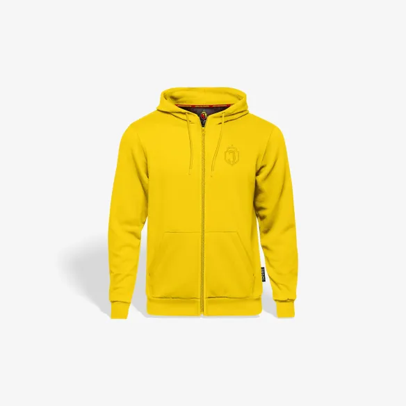 Bluza z kapturem na zamek żółta herb Base Line
