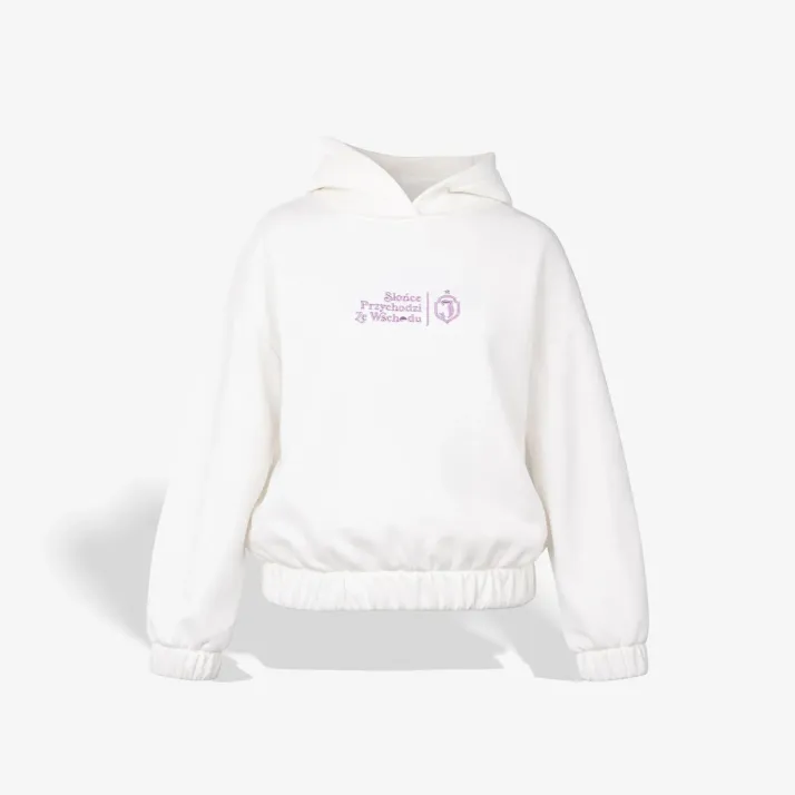 Bluza z kapturem kremowa słońce