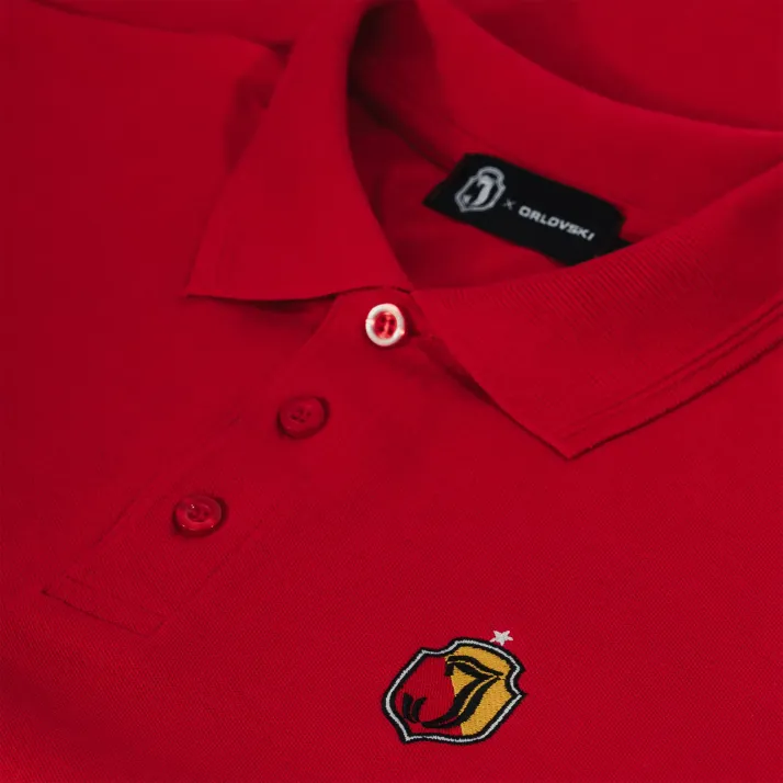 Koszulka polo czerwona herb kolor