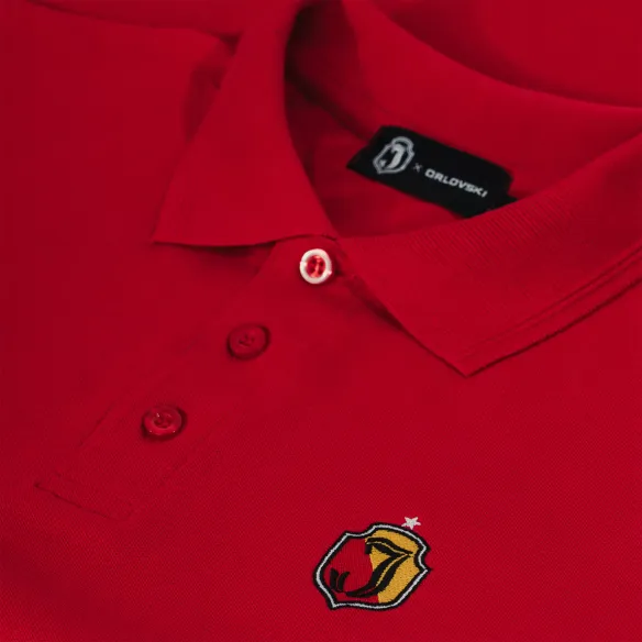 Koszulka polo czerwona herb kolor